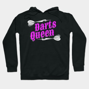 Darts Queen Dart playing Woman Hoodie